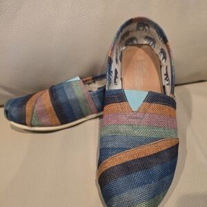 Toms Colorful Striped Loafers